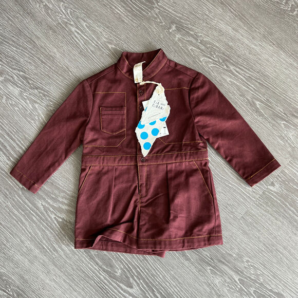 Tia Cibani Barn Raising Romper Kids 2T Red Berry